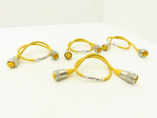 Turck RSM RKM 40-0.5M Minifast Double Ended Cordset 4-Pin 19"L  Lot of 4