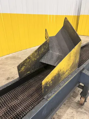 16' LONG X 12" WIDE METAL BELT PARTS TRANSFER CONVEYOR: STOCK #21669