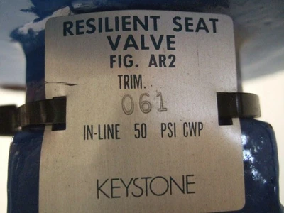 KEYSTONE 8" Resilient Seat Valve FIG. AR2 TRIM. 061