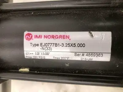 Norgren EJ0777B1 Pneumatic Air Cylinder 250PSIG 200°F 3.25″ Bore 5″ Stroke