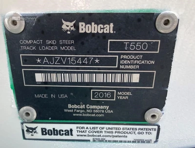 Used 2016 BOBCAT T550 Skid Steer Loaders California US | Lillo Machinery #1403776