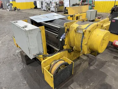 25 TON P&H OVERHEAD BRIDGE CRANE HOIST, NEW 1998, 66" GAUGE: YOBRO #24847