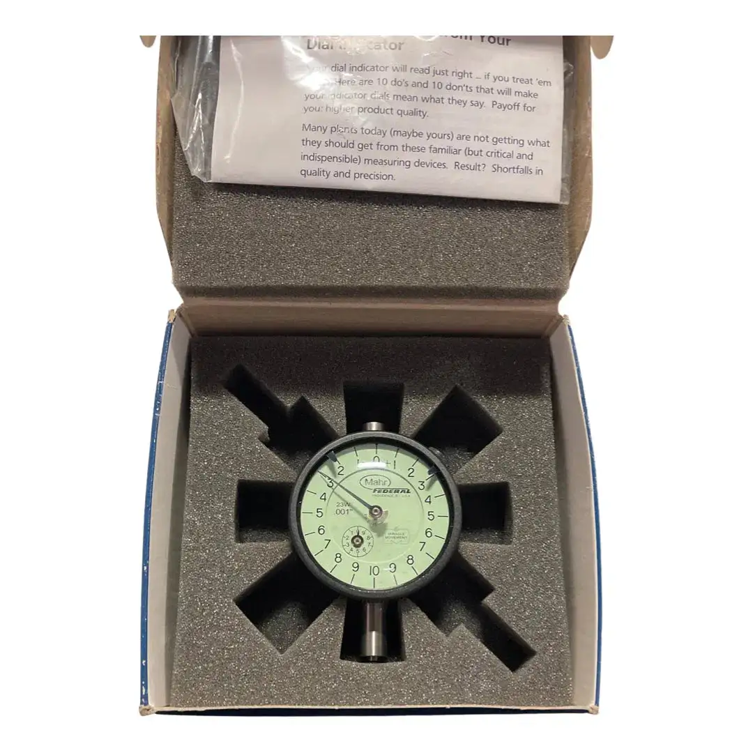 Mahr Federal Dial Indicator 0.050" Total Range 0-20 Dial Reading AGD 2 Style