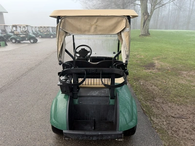 (1) 2015 E-Z-Go golf cart with a Kawasaki gas engine, includes canopy, ball cover, club cover, fold-...