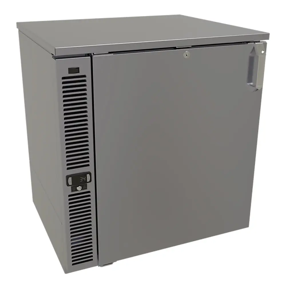Glastender F1SL28 1 Section Glass Chiller w/ 123 Mug Capacity - Black, 120v