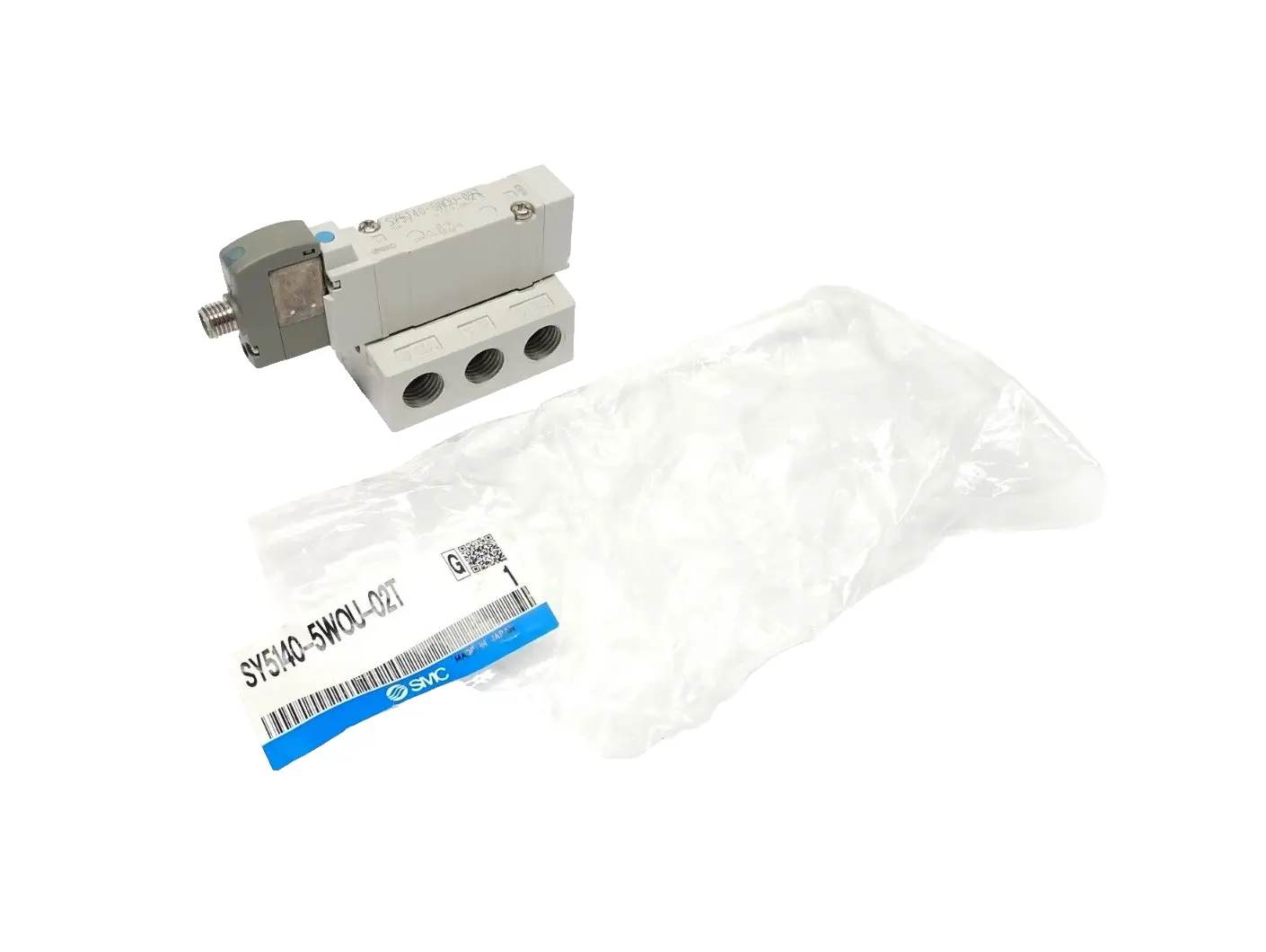 SY5140-5WOU-02T | SMC  Base Mount Solenoid Valve 5-Port 2-Position 1/4" NPT 24VDC - New