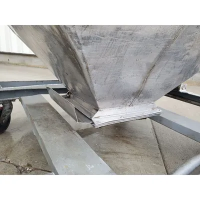Used 25 Cu. Ft. Stainless Steel Bin with Slide Gates