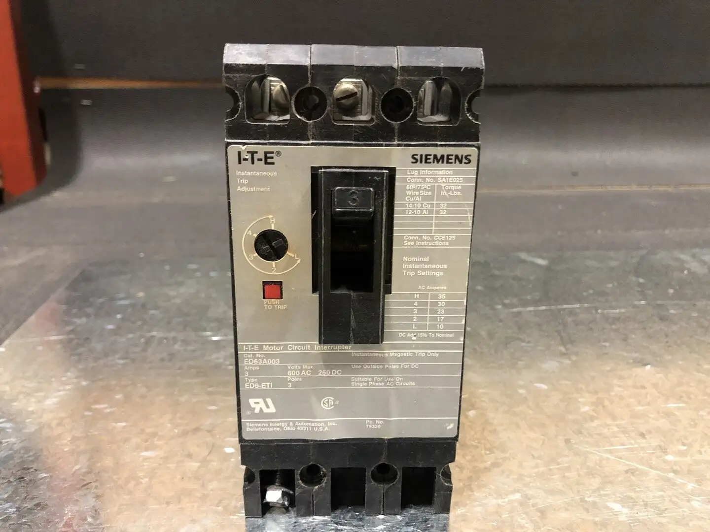 USED SIEMENS ED63A003