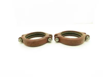 Tyler G-B No 120 Rigi-Grip 6" Grooved Coupling Pipe Fitting w/Gasket Lot of 2