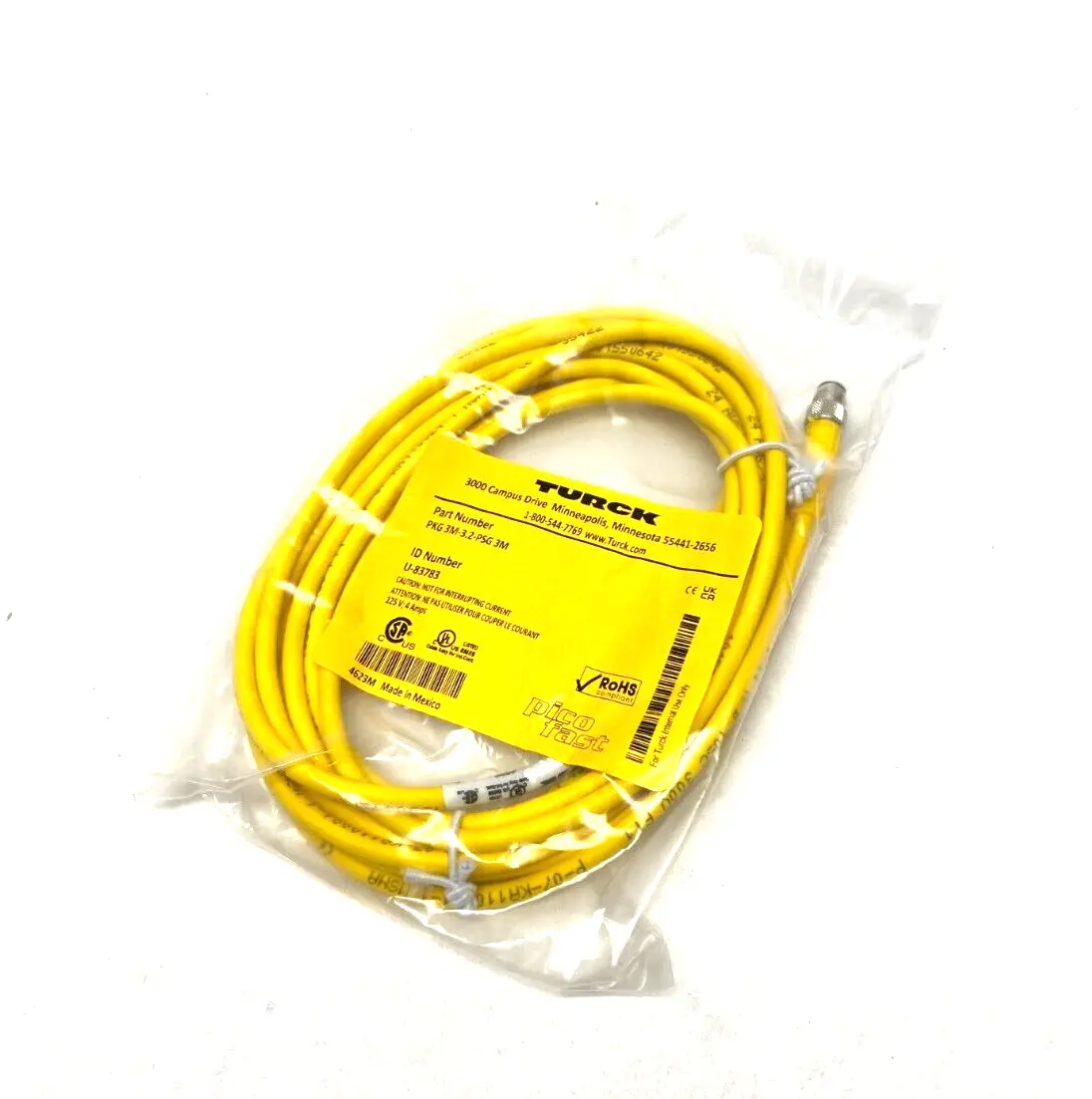 NEW TURCK PICOFAST DOUBLE ENDED CORDSET