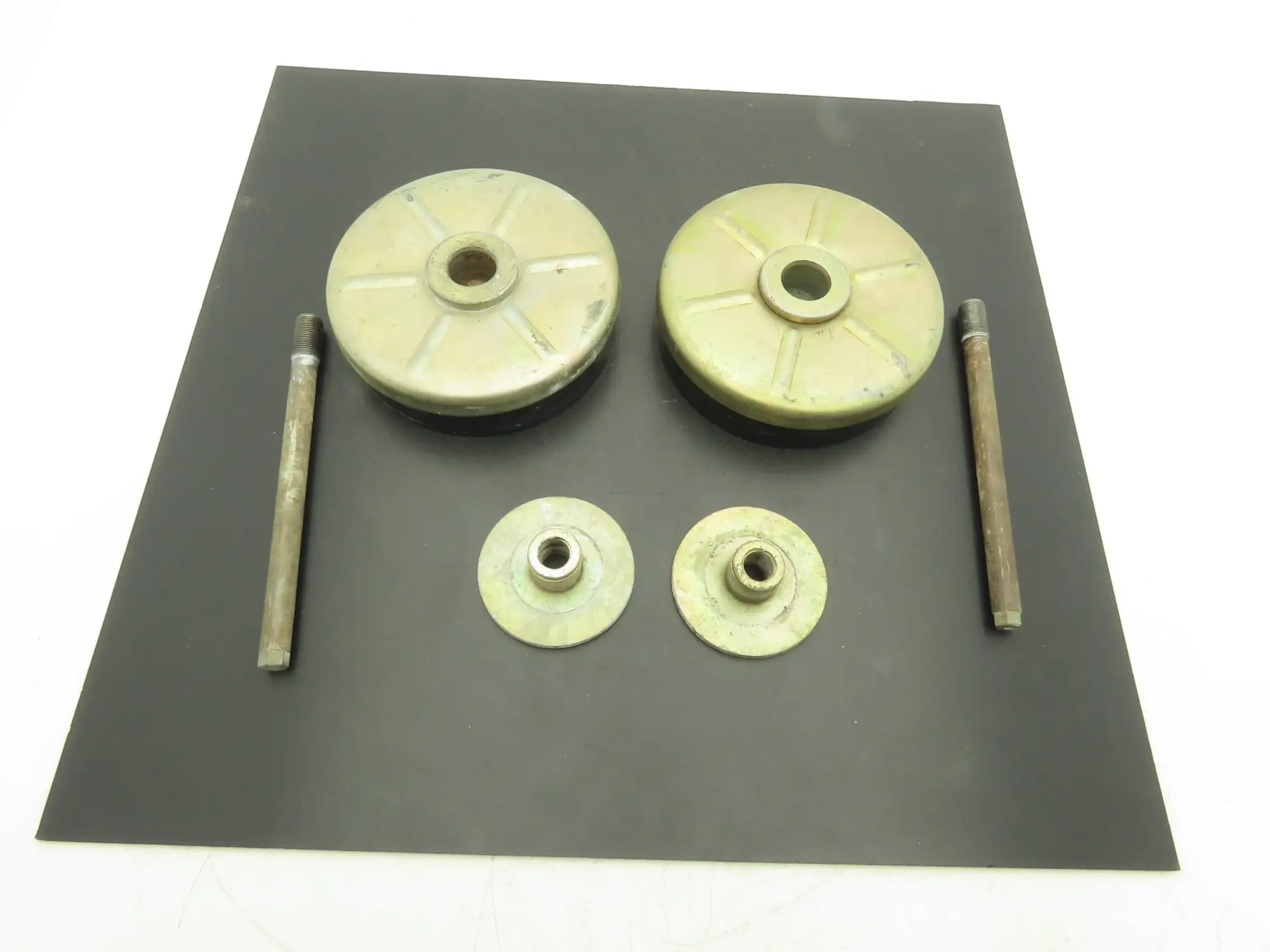 Studded Leveling Feet 8" Base Pad 7-5/8" Stud 11/16" x 9-3/4" Lot of 2