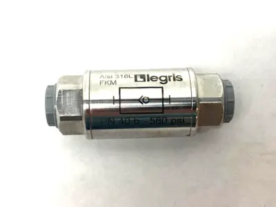 USED LEGRIS, DIXON UNI-DIRECTIONAL CHECK VALVE 1/4" NPT FEMALE ENDS 316 SS