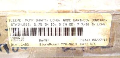 NEW ARDE BARINCO B80144-L PUMP SHAFT SLEEVE B80144L