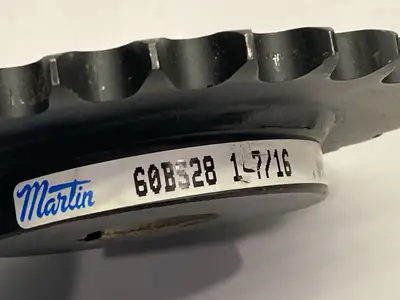 60BS28 1-7/16 | Martin  Roller Chain Sprocket 28 Teeth 1.4375" Bore - New – Open box