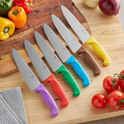 8" Chef Knife with Brown Handle
