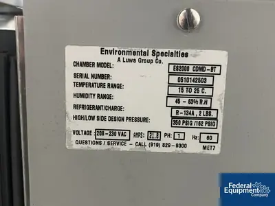 USED Environmental Specialties Enviromental Specialties Environmental Chamber, Model ES2000
