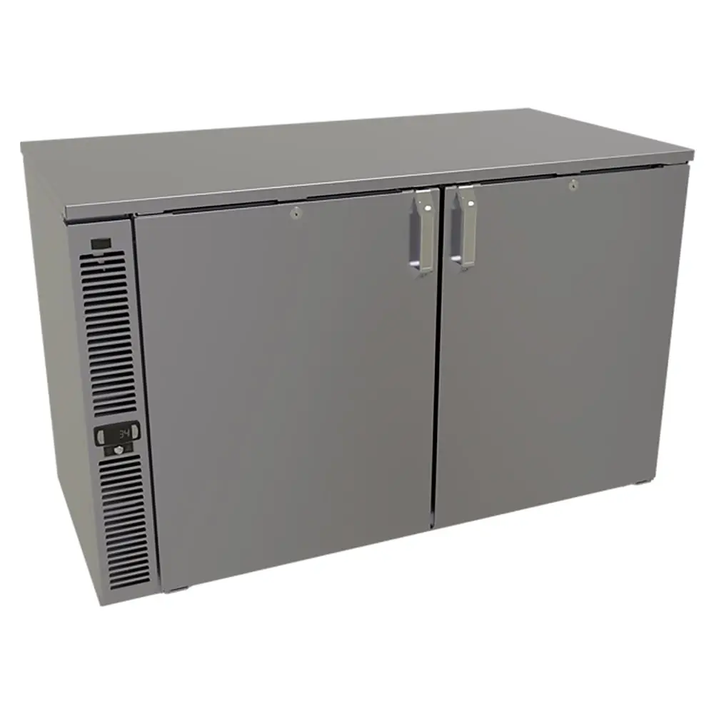 Glastender F1SL48 2 Section Glass Chiller w/ 261 Mug Capacity - Black, 120v