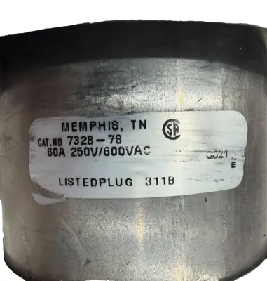 NEW THOMAS & BETTS 7328-78 PLUG 60A 250V 600VAC 3W4P 732878
