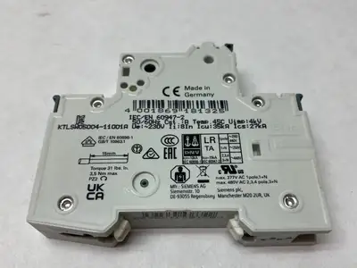 USED SIEMENS MINIATURE CIRCUIT BREAKER 1-POLE MCB C2