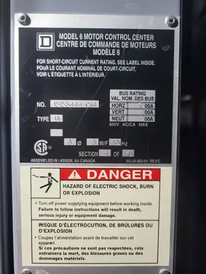 MCC Unit 100 hp, Nema 4