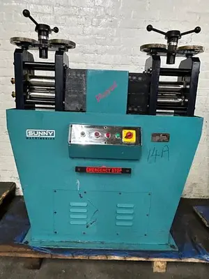 Cavallin Type 6″ x 4″ Double Sided Power Rolling Mill with Side Rollers for Gold, Silver, Plate