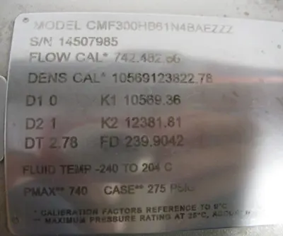 USED Micromotion CMF300 HB61N4BAEZZZ
