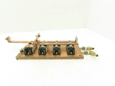 Water Cooling Block Solid Copper Base CPUs & Resistors 1/4"NPT Fittings Busbar