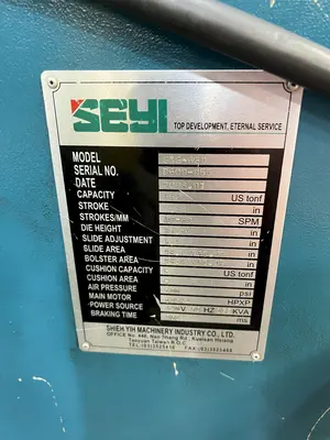 2006 SEYI SAG-660 Straight Side Double Crank Press | Universal Press & Machinery (UPM) (13)