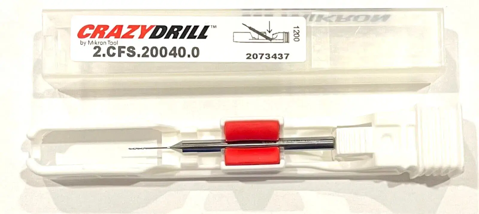 Mikron Tool 0.40 Solid Carbide Drill 20xD 140° Flexible Deep Hole Drilling