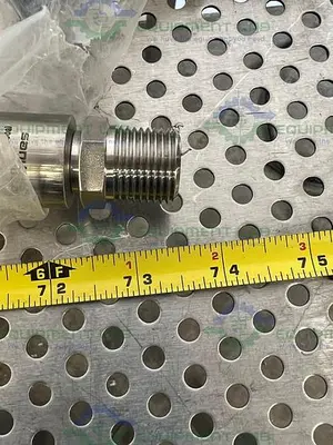 USED SANI TECH STHT-WR-0500 74" SILICONE HOSE W/ 1/2" SANITARY FITTING TO THREADED