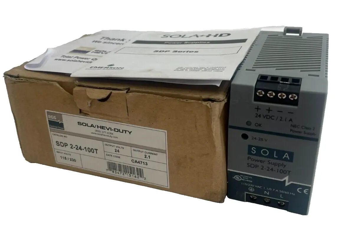 NEW SOLA EMERSON SDP 2-24-100T POWER SUPPLY SDP224100T
