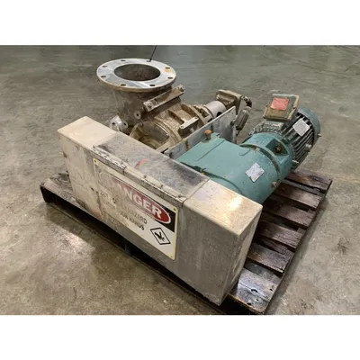 Used 8" dia. Side Entry Flo-tronics Stainless Steel Offset Rotary Feeder Airlock
