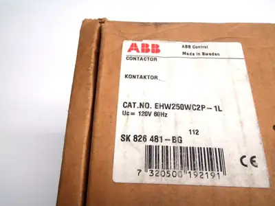 Used ABB W5 Welding Contactor 250A 2P 110VAC 50/60 HZ 1NO/1 Relays & Switches Michigan US | Maverick Industrial Sales #1401818