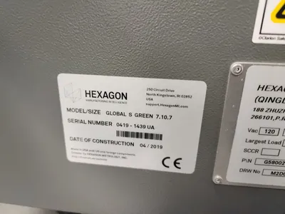 2019 HEXAGON GLOBAL S GREEN 7.10.7 Coordinate-Measuring Machines | Liberty Machine Works LLC (3)
