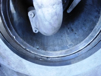 Baker-Perkins S-10 pusher centrifuge, 316L SS.