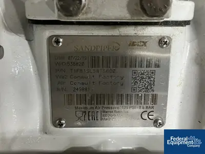 USED SANDPIPER Sandpiper Diaphragm Pump, P/N T1FB1SLSWTS600
