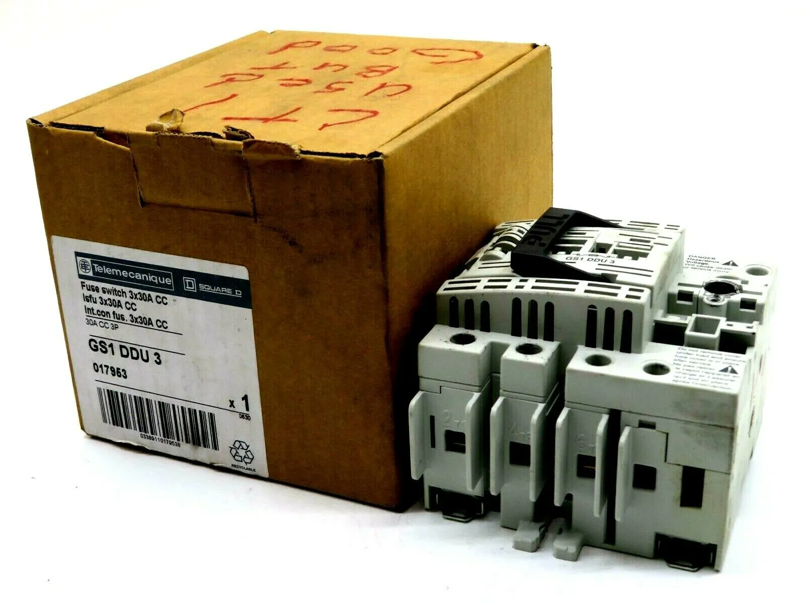 USED TELEMECANIQUE SQUARE D FUSE SWITCH 3X30A