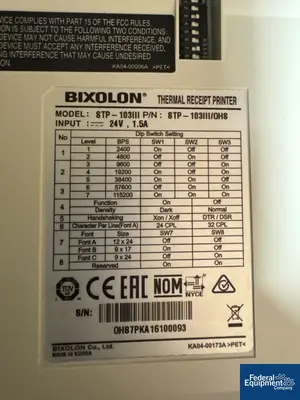 Used Unknown Bixolon STP-103II Thermal Receipt Printers, Lot of 14 Processing (misc) Ohio US | Federal Equipment Company #1557996