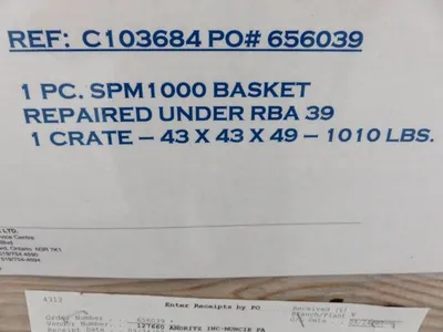 Basket for Fiberprep SPM 1000 Pressure Screen, 0.25mm Repaired