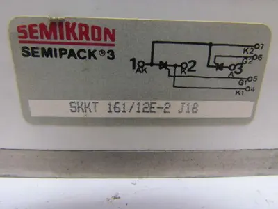 GE SemiKron SKKT 161/12E-2 J18 Thyristor Diode Module SemiPack 3 104X125DC020