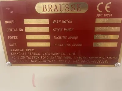 USED 2018 BRAUSSE TA1100 C4/6 FOLDER GLUER