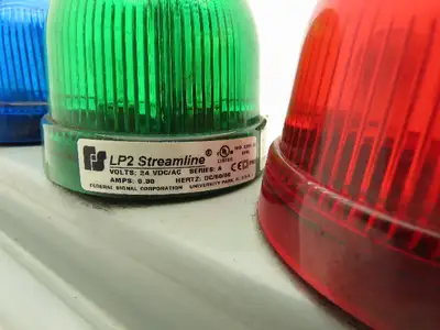 Federal Signal Indicator Light Enclosure Red Green Blue 4"x10"x 4" 24V AC/DC