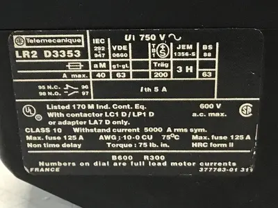 USED TELEMECANIQUE LR2D3353