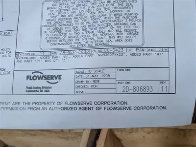 Flowserve 362070 GVS Mechanical Seal Assembly 10.630" Shaft Size New