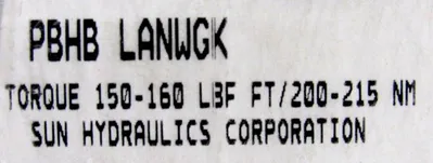 NEW SUN HYDRAULICS PBHB-LANWGK VALVE IDS0-A2 1963103 PBHBLANWGK