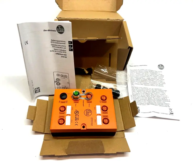 New | in-Stock IFM Ethernet/RFID Evaluation Unit LF/HF, 4-Channels, DTELF/HFABRWEIUS PLC Processors Michigan US | Maverick Industrial Sales #1389295