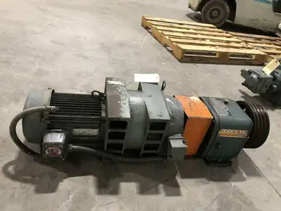 Double Reduced 5HP Motor w/ TM DR100A Gear Drive/Speed Reducer 5.1:1 1745RPM 3PH
