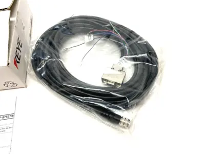 USED KEYENCE CONTROL CABLE NFPA79 COMPATIBLE, WITH D-SUB 9-PIN, 10M LENGTH