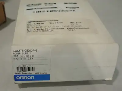New | in-Stock OMRON S8TS-03012F-E1 Power Supplies British Columbia CA | Lenmark #1743606