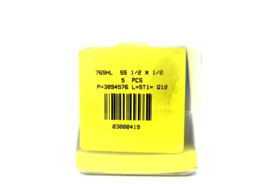 BOX OF 5 NEW HAM-LET 769HL SS 1/2 X 1/2 FITTINGS